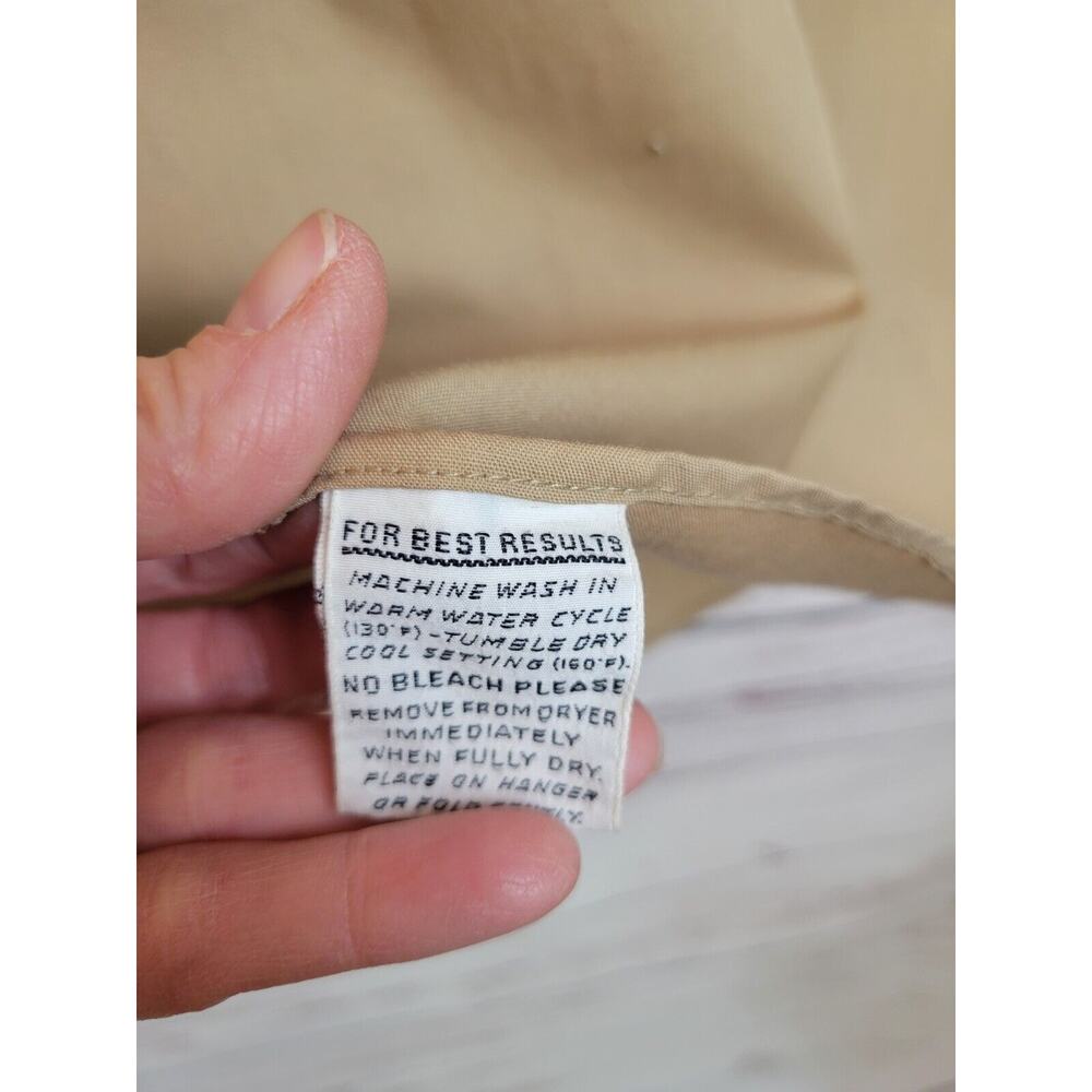 Lot of 2 Military Creighton Tan Army Uniform Button Down Shirts Men's Size M/L - Picture 7 of 8